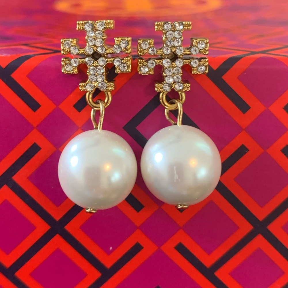 Tory Burch faux pearl drop earrings